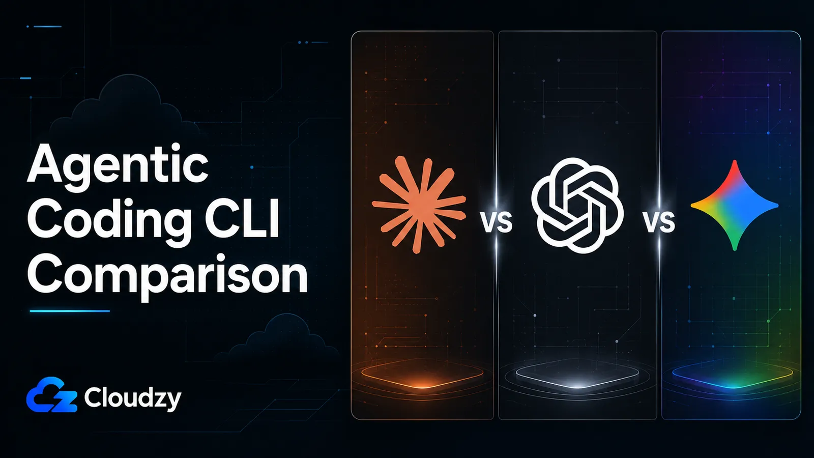 Agentic coding CLI comparison of Claude Code, Codex CLI, Gemini CLI, and Cline