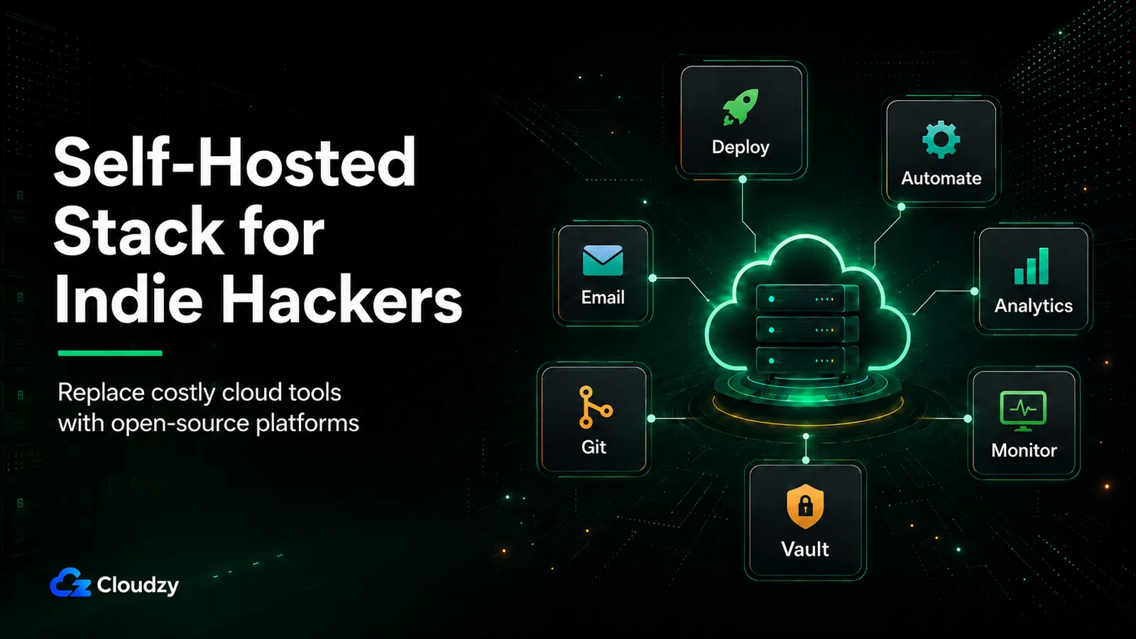 The self-hosted stack for indie hackers: replace Vercel, Zapier, Mailchimp, GitHub, and more with one VPS